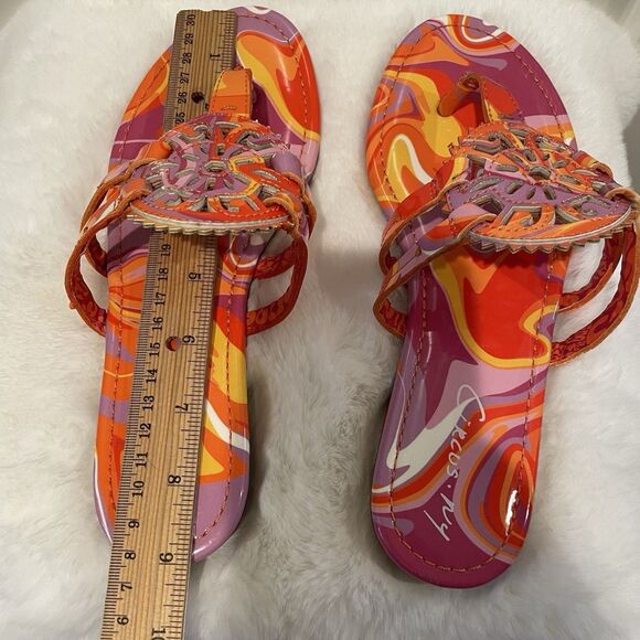 Women’s Shoes Thong Sandals Size 6 NEW Orange Tie Dye Circus NY By Sam Edelman - Picture 7 of 14